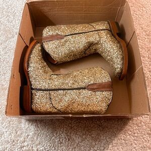 Sparkly Gold Kids Boots